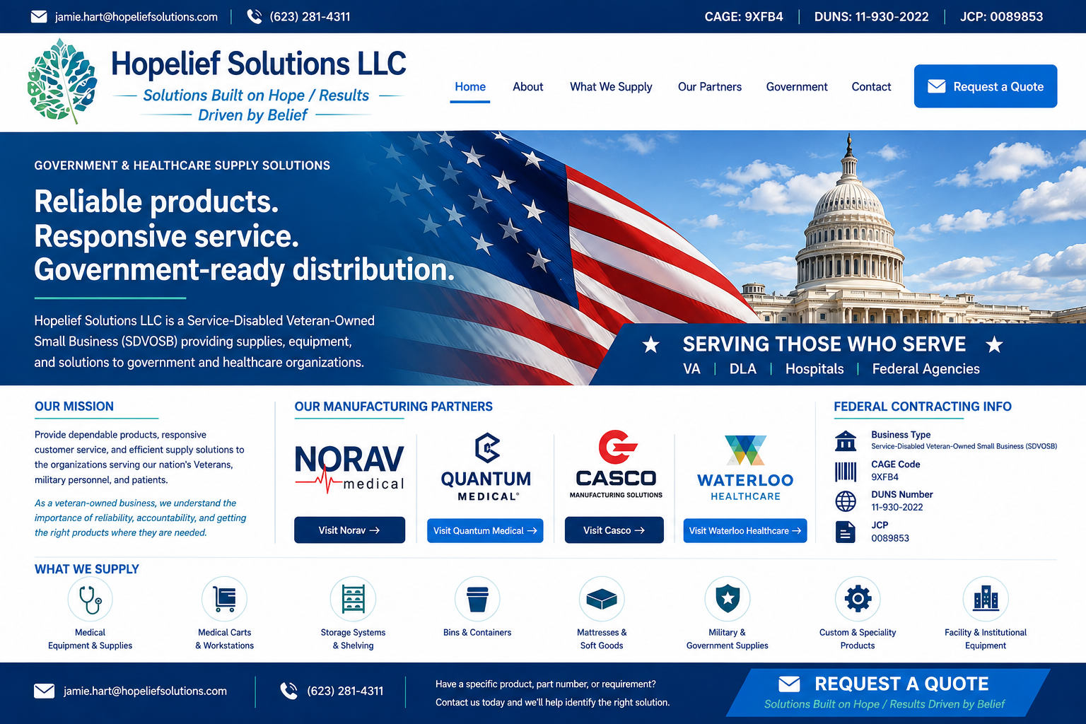 Hopelief Solutions LLC homepage