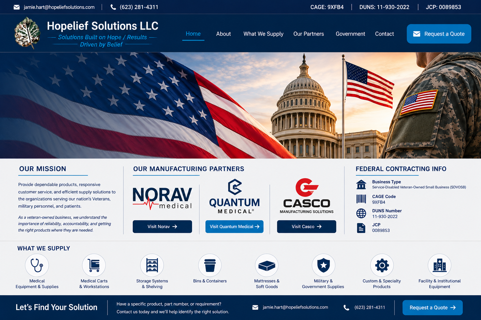 Hopelief Solutions LLC homepage